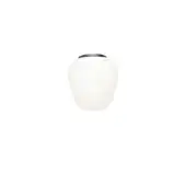 Elegant Foscarini Rituals Semi wall lamp with striped blown glass and translucent plaster-like finish crafted in dark metal