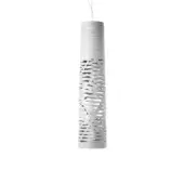 Captivating Foscarini Tress suspension lamp crafted in light gray fiberglass composite with latticework design