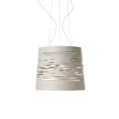 Exceptional Foscarini Tress Grande suspension lamp with woven fiberglass-based composite material and liquid coated finish