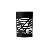 Exceptional Foscarini Tress wall lamp crafted in fiberglass-based composite with a black epoxy powder coated zamak mounting