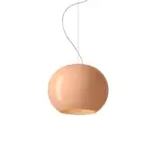 Superior Foscarini Buds suspension lamp with hand-blown cased glass in soft pink and glossy finish