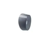 Gray wall lamp with cylindrical shape and matte finish, featuring a circular light aperture, minimalist design, studio product shot.