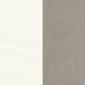 Bicolor texture sample, white and sand tones, vertical split with linen-like and granular surfaces, labeled “bc04—bicolor (white—sand)”.