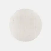 Round rug, pale beige, geometric pattern of intersecting triangles and parallelograms with subtle texture, labeled “roma round”.