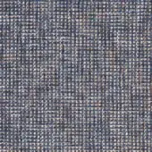 Deep blue tweed fabric sample with beige, gold, and off-white heathered weave; dense, nubby texture suggests wool or blend composition.