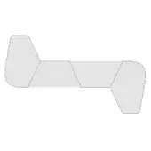 Modular sofa light gray L-shape, featuring geometric design with rounded corners and a matte finish for contemporary seating.