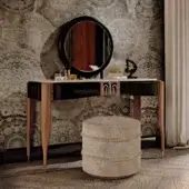 Distinguished BelMondo by Bellotti Ezio Lexington Avenue vanity with a glossy black finish and marble-like top, crafted in Italy