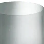 Clear glass tumbler with water, cylindrical shape, flared rim, and subtle reflections on a white background.