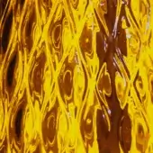Amber texture sample displaying rippled, glossy surface with elongated shapes, gold and brown tones, and subtle “amber – cheers collection” text.
