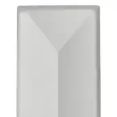 Etched crystal panel, white geometric design, beveled edges, matte finish, studio shot; Crono collection detail.