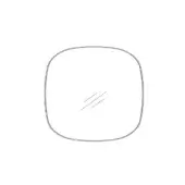 Abstract pebble shape, dark line drawing on white, with intersecting lines, minimalist graphic, studio lighting, monochromatic palette.