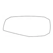 Abstract polygon shape, black line drawing, white background, asymmetrical hexagon with irregular indentations, minimalist geometric form.