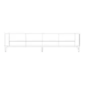 Modular sofa black and white line drawing, six rectangular modules, squared armrests, cylindrical legs, minimalist contemporary design.