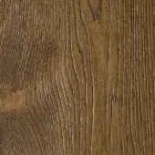 Distressed dark brown wood texture with vertical grain, deep fissures, and matte finish displaying a rustic, organic pattern.