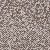 Fabric texture sample, beige and brown granular pattern, speckled matte surface with rounded and angular particles, warm neutral tones.
