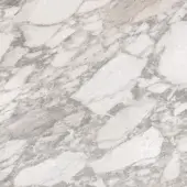 Calacatta Vagli Oro marble texture with white base, gray and taupe irregular veins, polished finish, and neutral color palette.
