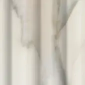Aqua Calacatta gold marble texture with white background, featuring irregular golden-beige veining and a polished, reflective surface.