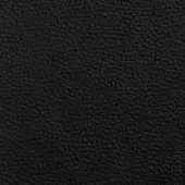 Cairo leather texture sample in black, displaying a dense, uniform pebbled grain pattern with a matte finish and subtle shading variations.