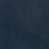 Navy blue leather texture with a granular pebble grain pattern and embedded stylized script reading “pinetti > 083 – malaga leather.”