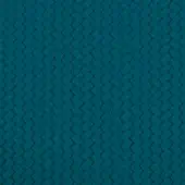 Chainmail texture pattern in petrol blue, featuring interlocking hexagonal shapes arranged in a consistent grid with a smooth, matte finish.