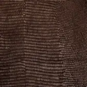 Dark brown Tebe leather texture with horizontal ridges, bronze sheen, and consistent parallel pattern; Pinetti leather sample 021.