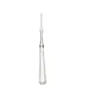 Lobster fork, polished silver, slender handle with stepped detail and two long tines, visible hallmarks near midpoint.