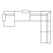 Atlantis sectional schematic, black lines on white, L-shape with modular rectangular components and stacked corner element.