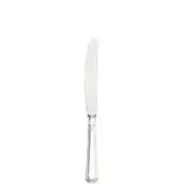 Fruit knife, polished silver-toned stainless steel, curved blade with ribbed handle and BergHOFF logo, studio lighting.
