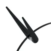 Ciclotte carbon fiber handlebar, matte black finish, elongated curved shape with parallel arms and white clamp detail.