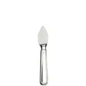 Stainless steel parmesan knife, polished finish, elongated handle with triangular blade and rounded tip, Zwilling brand marking.