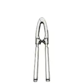 Nut cracker, polished silver, with curved handles and toothed head, featuring embossed “TWG” branding against a white backdrop.