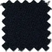Simonis 860 black fabric sample displays a tight weave texture, herringbone pattern, matte finish, and raw edges against a white backdrop.