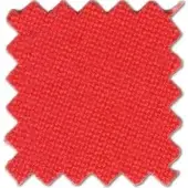 Simonis 860 fabric swatch, orange, features a dense woven texture and precisely cut scalloped edge, matte finish.