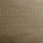 Bronze anodized aluminum texture with concentric curved lines radiating from center, creating a swirling, tactile pattern in warm muted tones.