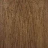 Walnut wood texture displaying a warm brown color with flowing vertical grain, smooth finish, and subtle ridges throughout the sample.
