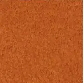 Cadmium orange fabric swatch displaying a dense, granular texture with a uniform short pile and consistent color tone under even lighting.