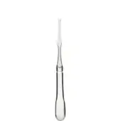 Silver lobster fork with pointed tines, curved handle, and “Robbe & Berking” inscription on a white background.