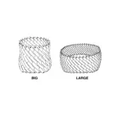 Almeria basket set, black and white line drawings, layered rectangular woven design in “BIG” and “LARGE” sizes, radial pattern, white background.