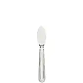 Parmesan knife, silver-toned, teardrop blade with ribbed handle and embossed “Zwilling” mark against a white backdrop.