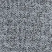 Heathered gray woven fabric displaying a dense, irregular twill pattern with subtle silver and charcoal tones and small brown flecks.