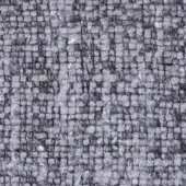 Gray tweed fabric texture displaying a heathered, grid-like weave with nubby fibers and subtle tonal variations in a close-up view.