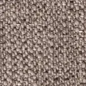 Woven textile swatch, gray-brown heathered pattern, cream threads, basketweave texture, substantial thickness, sample labeled “5377”.