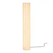 Exceptional Miniforms Lucerama floor lamp with slender cylinder crafted in undulating recycled PE and frosted fluted texture