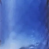 Blu water blown glass sheet, translucent blue, rippled surface with irregular curves and varying cobalt to sky blue hues.
