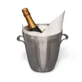 Distinguished Wayne Enterprises WE-DNG05 champagne bucket crafted in pure silver satin with subtle logo engraving