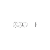 Webb wall lamp graphic, black wireframe cubes, horizontal arrangement, thin rectangular element, minimalist technical illustration.