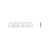 Black wireframe geometric shapes, six interconnected cubes and a slender rectangle, on a white background, studio composition.