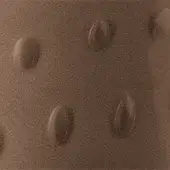 Granular brown texture with scattered oval shapes, dark brown with light brown outlines, and diffused lighting creating soft shadows.