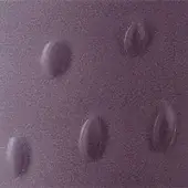 Textured violet surface with five smooth, reflective oval shapes embedded within a granular, stucco-like background, illuminated by diffused light.
