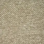 Beige looped fabric texture with heathered tones, dense short pile, and a nubby woven surface displaying a casual, natural aesthetic.